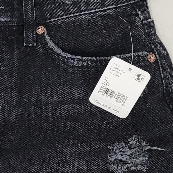 We The Free Button-fly Raw-Hem Shorts in Black size 26 - Picture 4 of 4